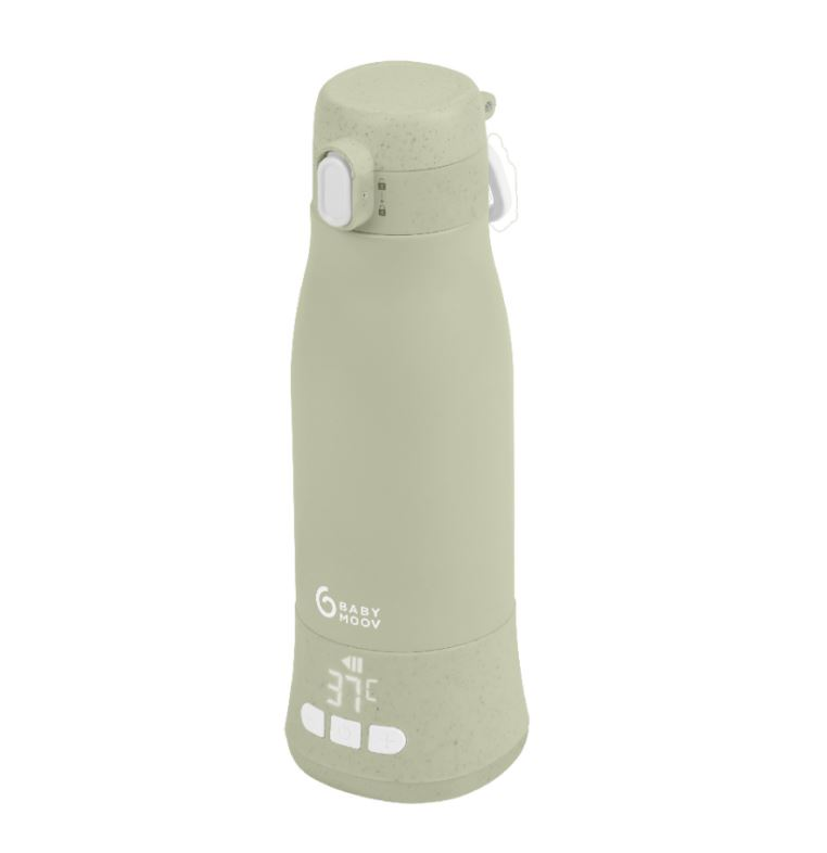 babymarkt Flaschenwärmer Moov & Feed für unterwegs sage green