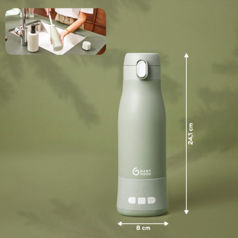 babymarkt Flaschenwärmer Moov & Feed für unterwegs sage green Neueste Stile