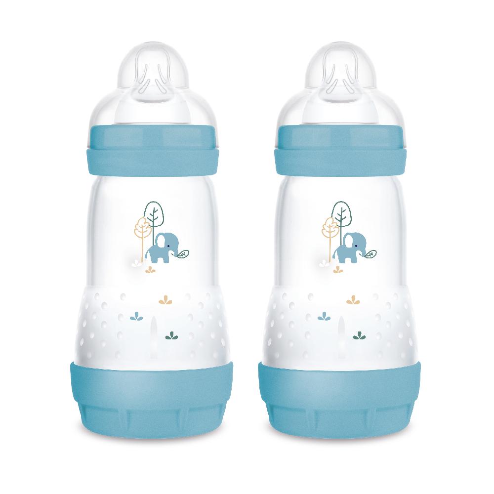 babymarkt Babyflasche Easy Start Anti-Colic matt 2x 260 ml ab 0 Monaten Elefant