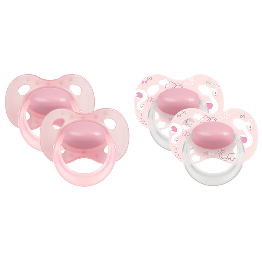 babymarkt Schnuller Original 6-18 Monate DUO Signature 4 Stück in rosé