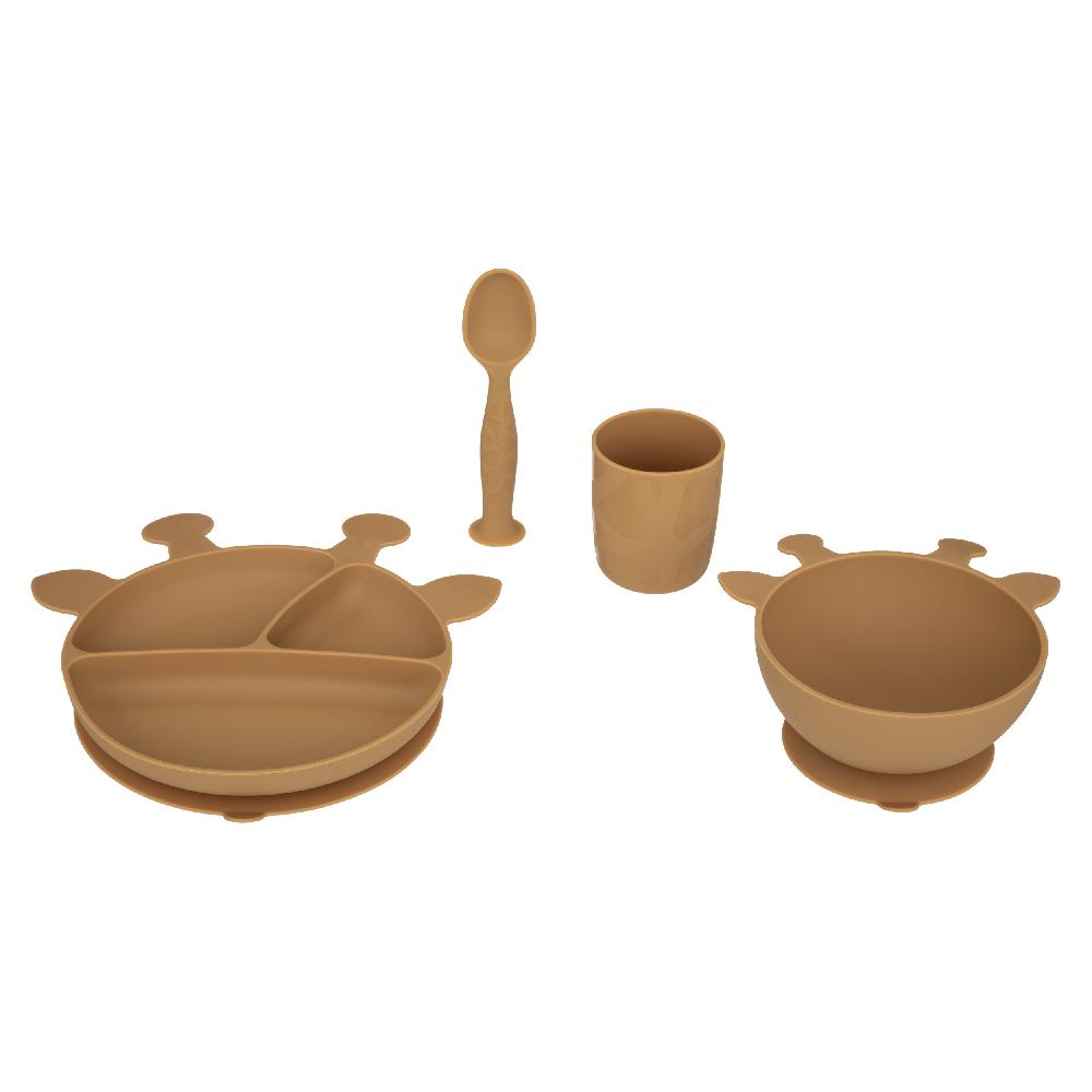 babymarkt atmosphera Silikon-Geschirrset 4-tlg. Giraffe