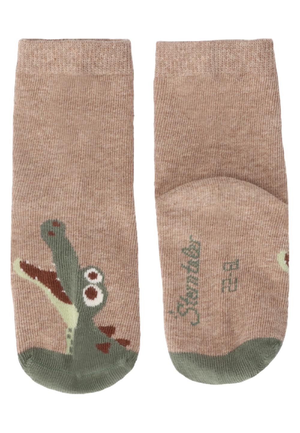babymarkt Söckchen 3er-Pack Krokodil braun melange 50% Rabatt mit kostenlosem Versand
