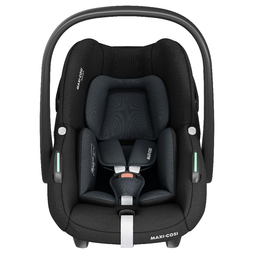 babymarkt Babyschale Pebble S Tonal Black inkl. Reboarder Pearl S Tonal Black und Basisstation FamilyFix S Black Lagerräumung