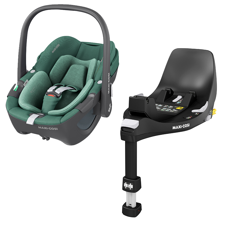 babymarkt Set Babyschale Pebble 360 Essential Green plus Basisstation FamilyFix 360