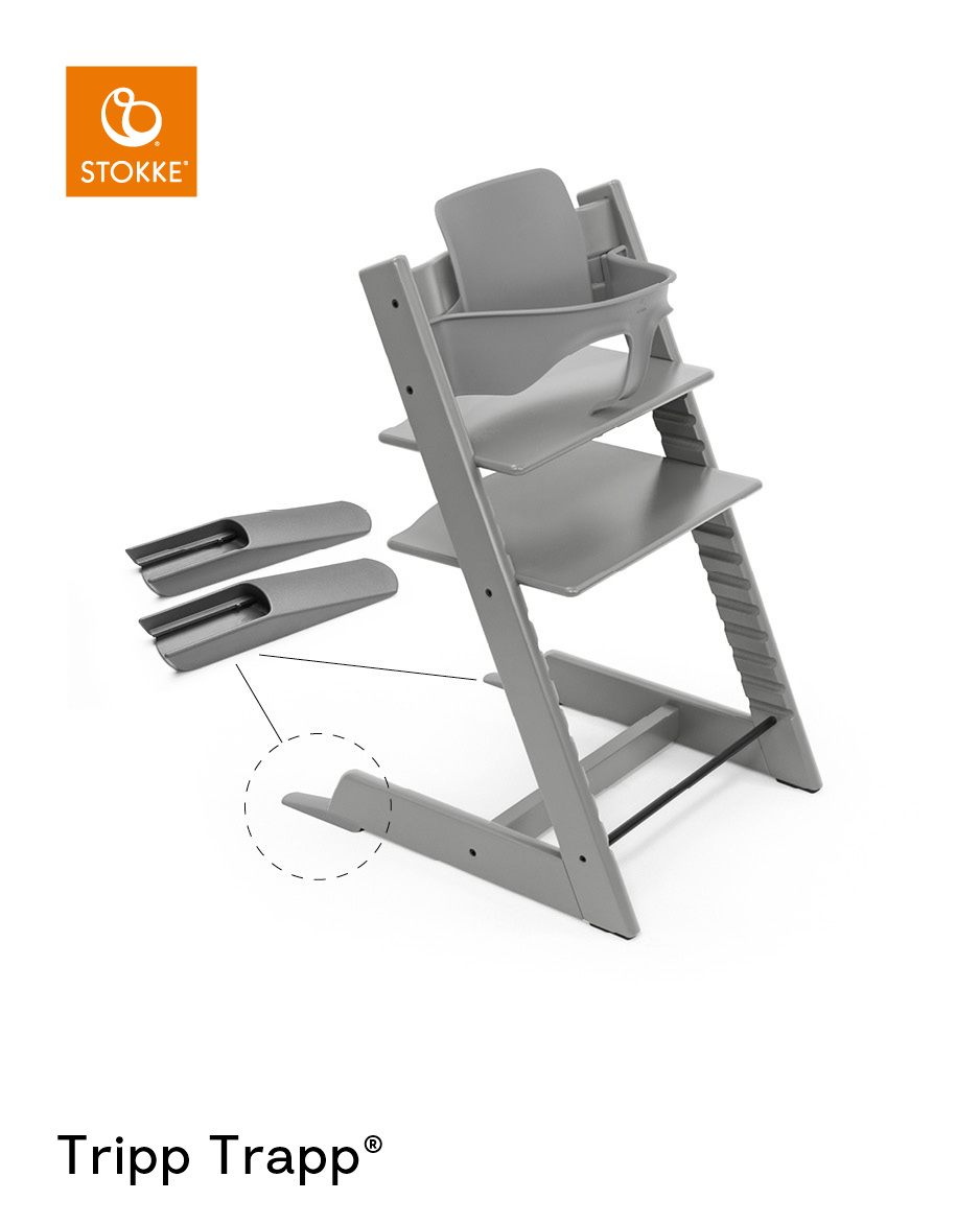 babymarkt Mega Tripp Trapp Set Hochstuhl Buche Storm Grey inkl. Newborn Set Grey und Baby Set V2 Storm Grey Günstiger Verkauf
