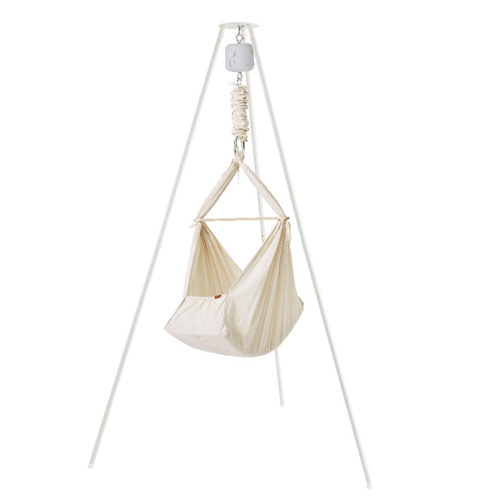 babymarkt -Set mit Ständer Federwiege Basic & Motor LeeLo01 beige/grau Blitzverkäufe