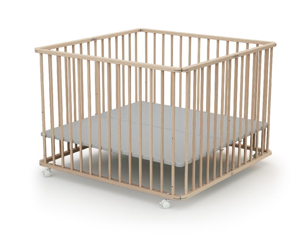 babymarkt Laufgitter faltbar 100 x 100 cm Buche unbehandelt Sonderangebot
