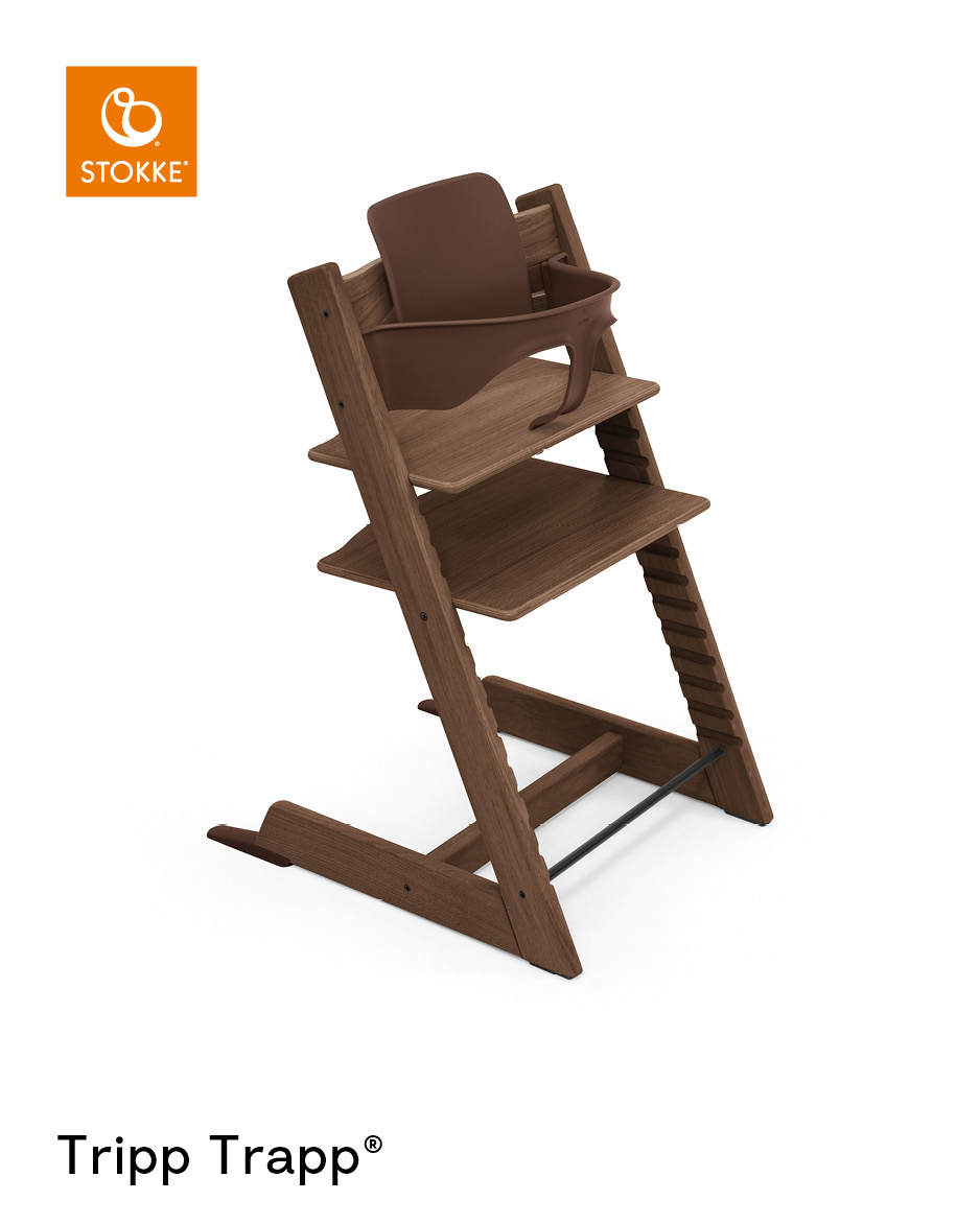 babymarkt Tripp Trapp Hochstuhl Oak Warm Brown + gratis Babyset Warm Brown Black Friday