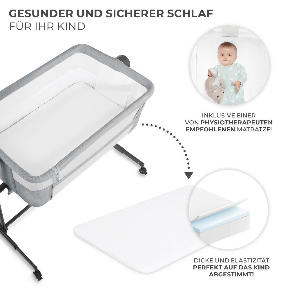 babymarkt Beistellbett NESTE UP 2 light grey Große Rabatte