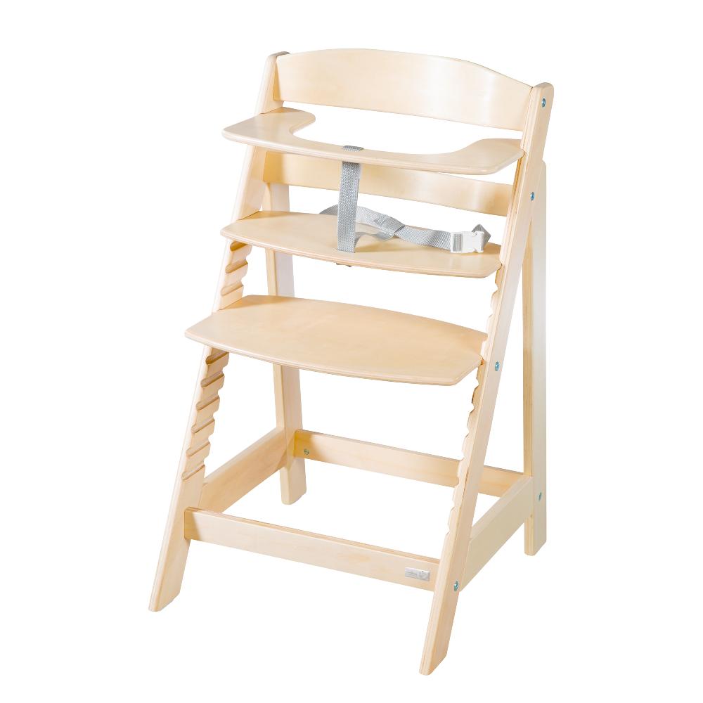 babymarkt Treppenhochstuhl Born Up natur Set 2 in 1 inkl. Aufsatz Greyish gesteppt Bestseller