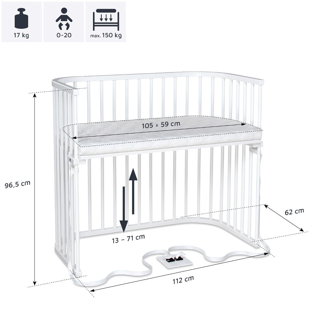 babymarkt Beistellbett Boxspring XXL weiß Kauf eins, bekomm eins gratis