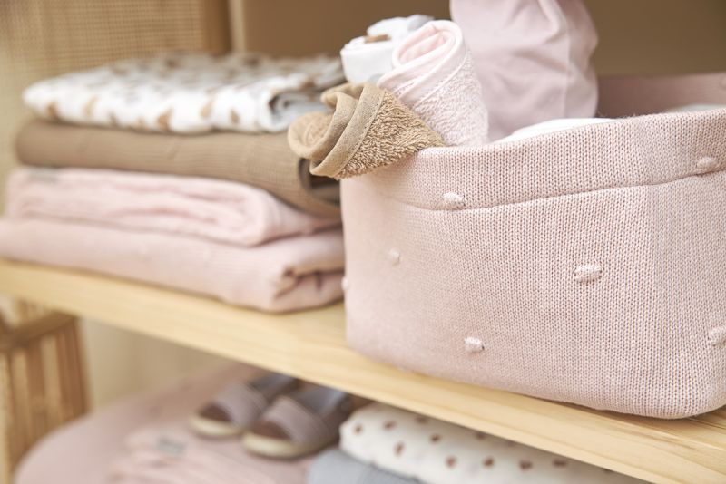 babymarkt Wickeltischkörbchen klein Knots Soft Pink Super Sparpreis