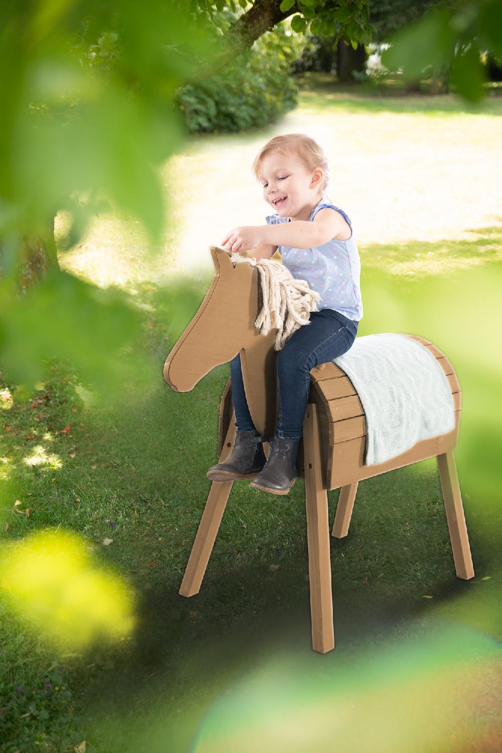 babymarkt Holzpferd Outdoor teakholz Tiefpreis