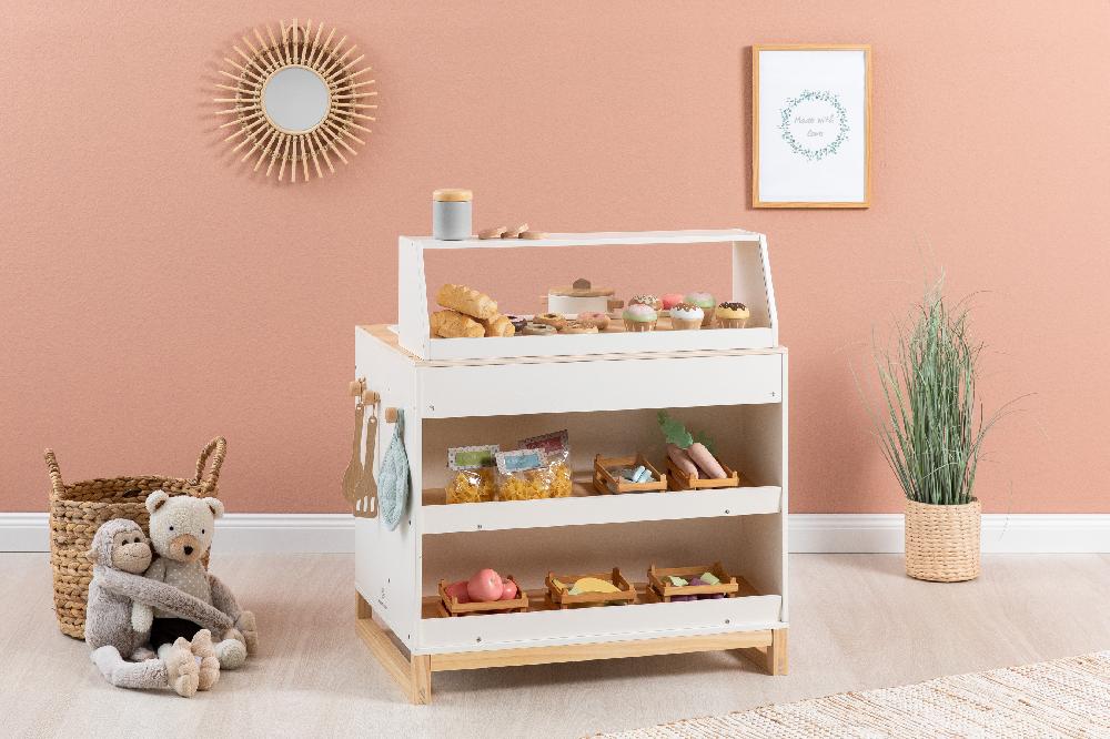 babymarkt Spielküche & Shop Prunus weiß/natur Kostenlose Rückgabe
