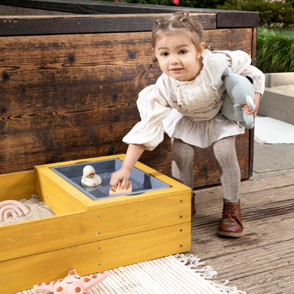 babymarkt Sandkasten Space Saver ocker Sonderangebot der Fabrik