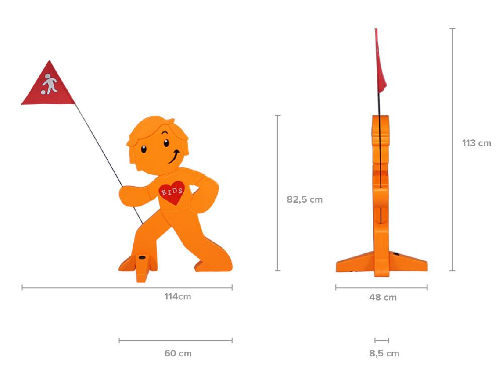 babymarkt Streetbuddy Warnfigur für mehr Kindersicherheit - orange Begrenzt auf 3 Tage