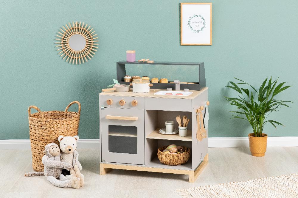 babymarkt Spielküche & Shop Prunus warmgrau/natur Black Friday