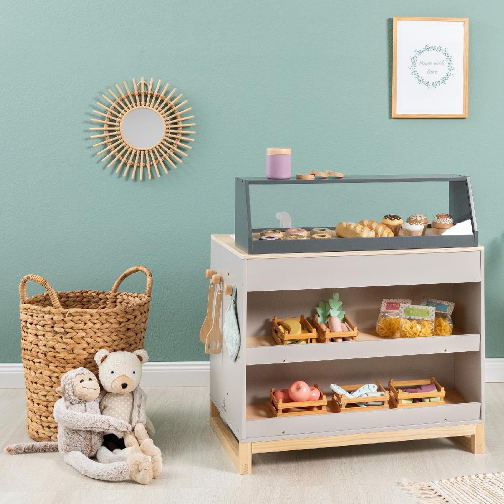 babymarkt Spielküche & Shop Prunus warmgrau/natur Black Friday