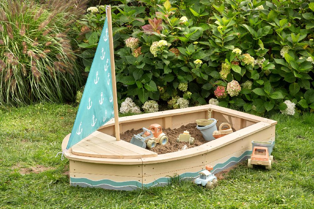 babymarkt Sandkasten "Anchor Lover" natur-petrolblau Cyber Monday