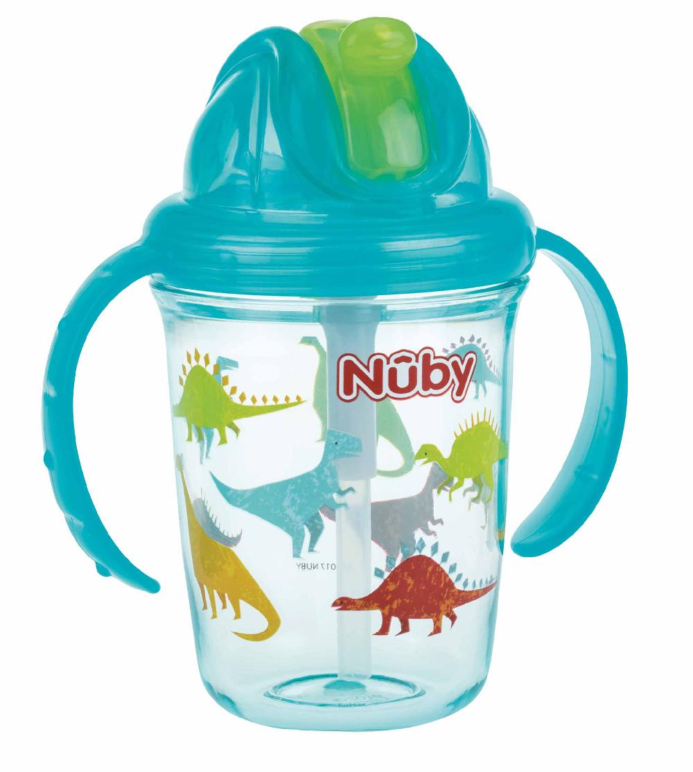 babymarkt Nûby 360° Trinklhalmtasse aus Tritan 240 ml in aqua