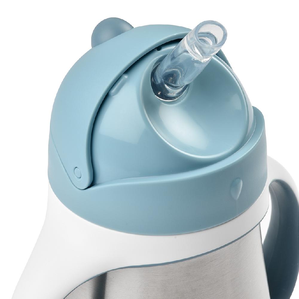 babymarkt Strohhalmbecher Edelstahl 250 ml in hellblau ab dem 8. Monat JETZT KAUFEN
