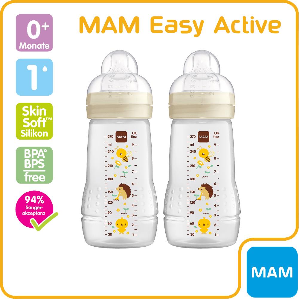 babymarkt Babyflasche Easy Active Größe 1 ab 0+M 270 ml Biene/ Igel im Doppelpack Discount Store für neue Produkte
