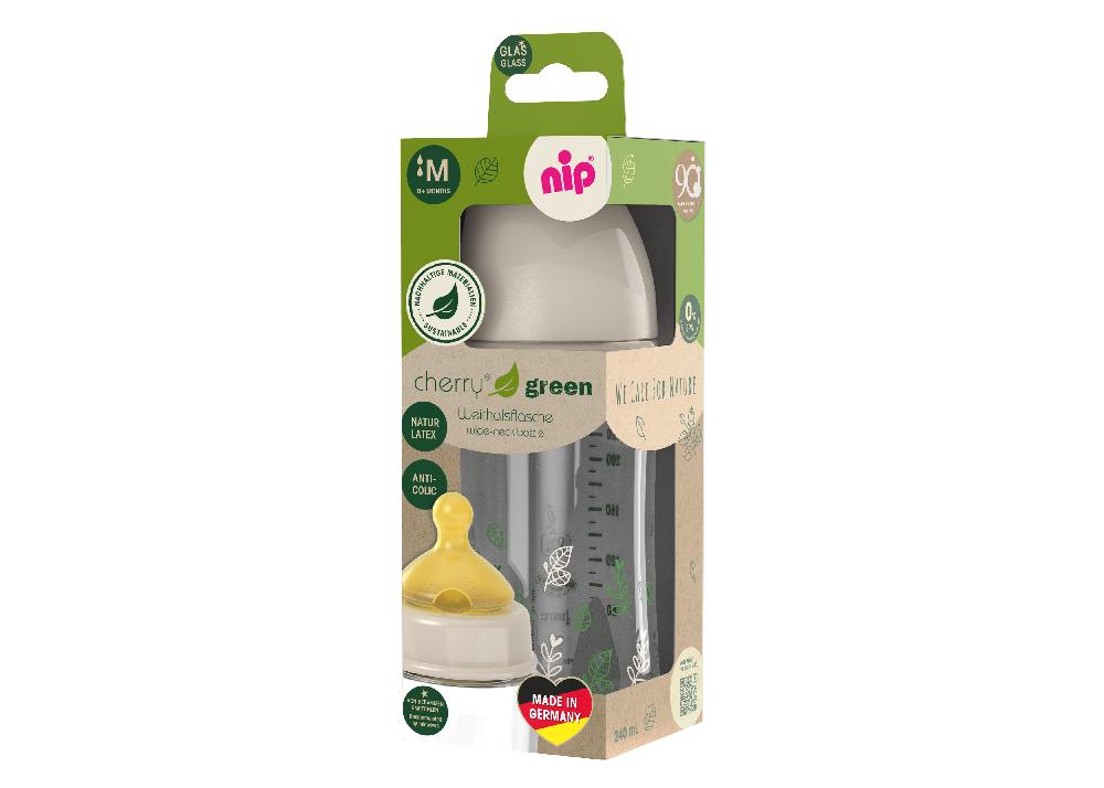 babymarkt Weithalsflasche cherry green Girl 240 ml aus Glas Nur noch ein Tag übrig