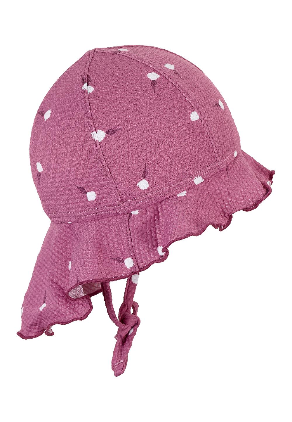 babymarkt Schirmmütze mit Nackenschutz Blumen purpur Letzter Tag