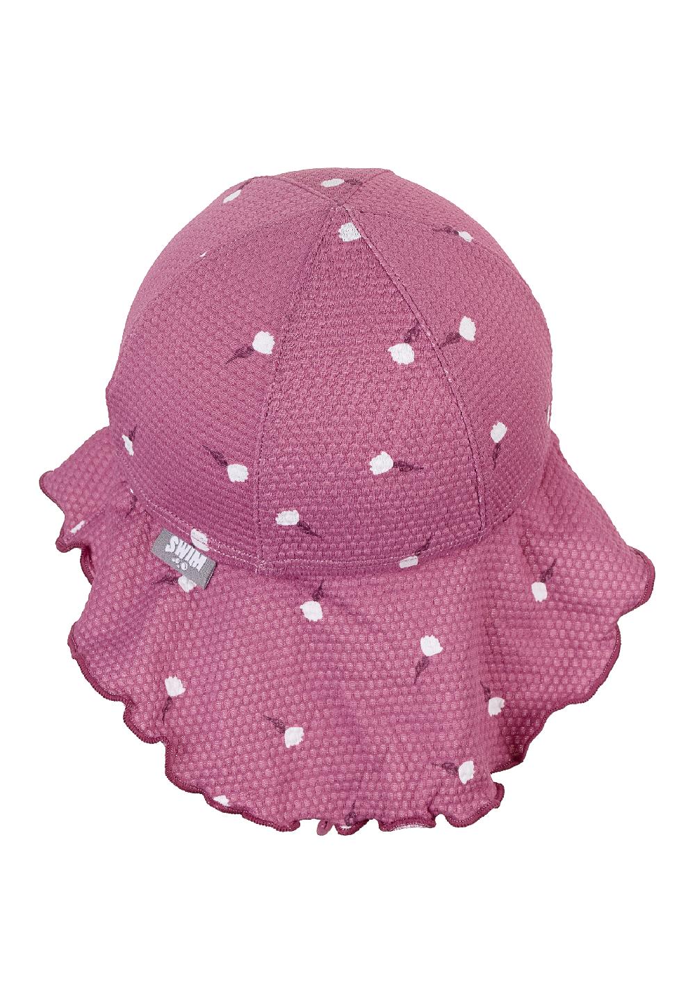 babymarkt Schirmmütze mit Nackenschutz Blumen purpur Letzter Tag