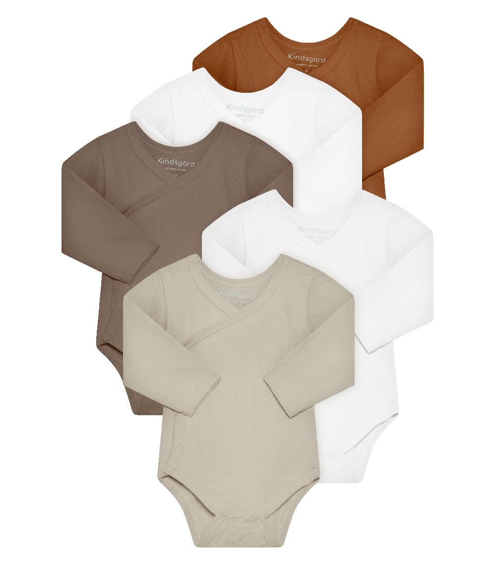 babymarkt Wickelbody trunder 5er-Pack langarm braun