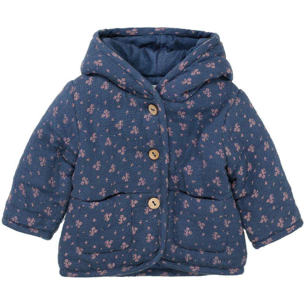babymarkt Jacke wattiert indigo melange gemustert Clearance-Verkauf