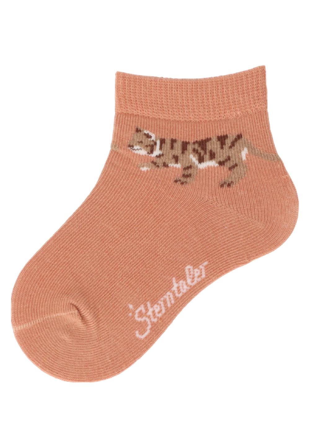 babymarkt Kurz-Socken 3er-Pack Tiere braun melange Fabrikladen