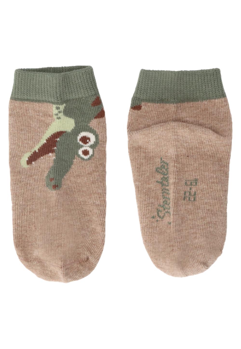 babymarkt Kurz-Socken 3er-Pack Tiere braun melange Fabrikladen