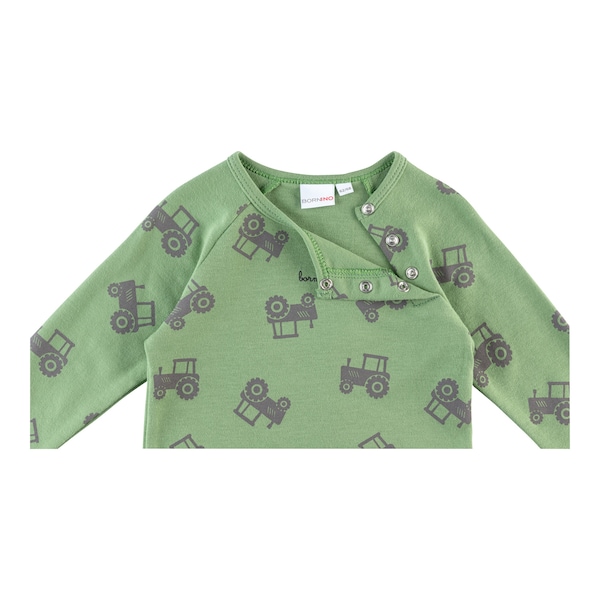 babywalz Bornino - Farm LifeRaglanshirt langarm Traktor grün/grau Online