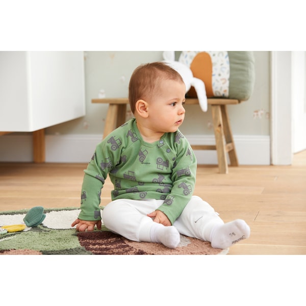 babywalz Bornino - Farm LifeRaglanshirt langarm Traktor grün/grau Online