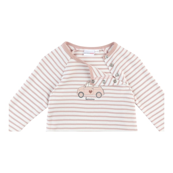 babywalz Bornino - Farm LifeRaglanshirt langarm Ringel Auto rosa/offwhite Outlet