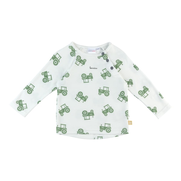 babywalz Bornino - Farm LifeRaglanshirt langarm Traktor offwhite/grün