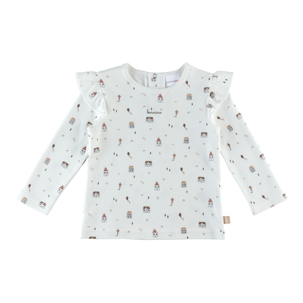 babywalz Bornino - Farm LifeShirt langarm Farm Life Volant offwhite/bunt