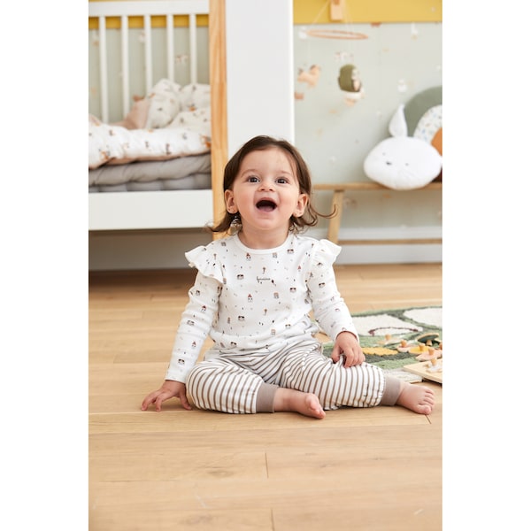 babywalz Bornino - Farm LifeShirt langarm Farm Life Volant offwhite/bunt im Angebot