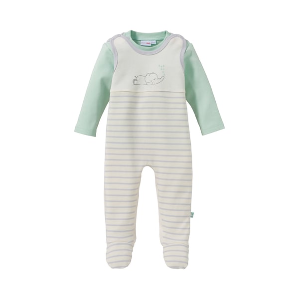 babywalz Bornino - BASICSStrampler-Set Elefant