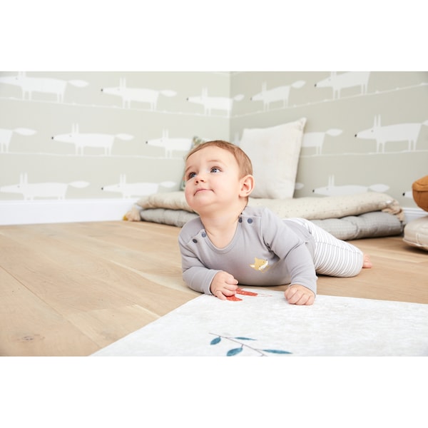 babywalz Bornino - Cute FoxShirt langarm Fuchs grau Sonderangebot