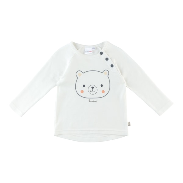 babywalz Bornino - Cute FoxRaglanshirt langarm Bär offwhite