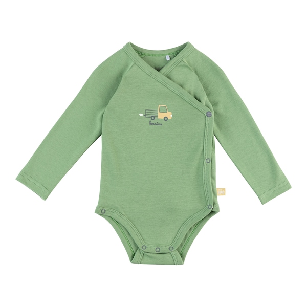 babywalz Bornino - Farm Life2er-Pack Wickelbodys langarm Traktor blau/grün/offwhite Begrenztes Angebot