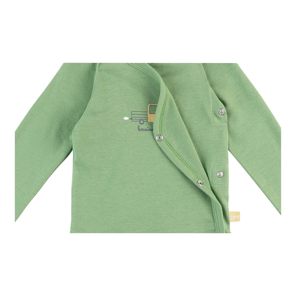 babywalz Bornino - Farm Life2er-Pack Wickelbodys langarm Traktor blau/grün/offwhite Begrenztes Angebot
