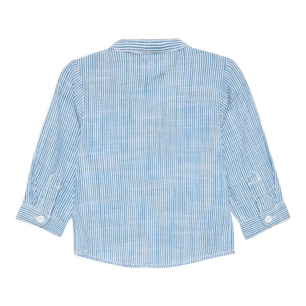 babywalz s.OliverHemd langarm mit Stehkragen Ringel hellblau/natur Cyber Monday