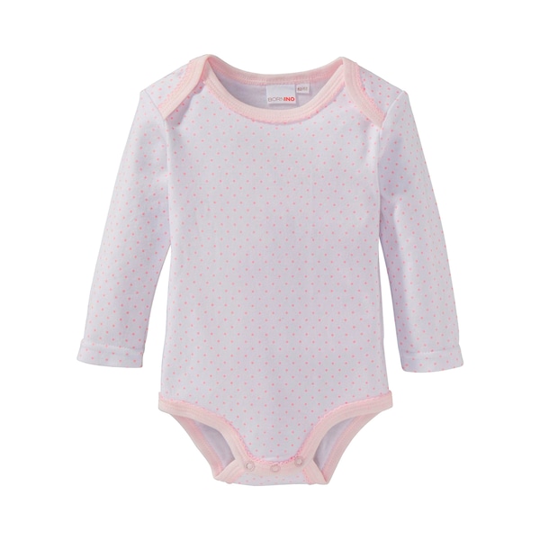 babywalz Bornino - BASICS3er-Pack Bodys langarm rosa Valentinstagsangebot