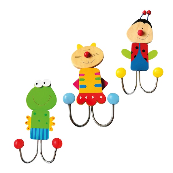 babywalz BINOGarderobenhaken-Set Tiere