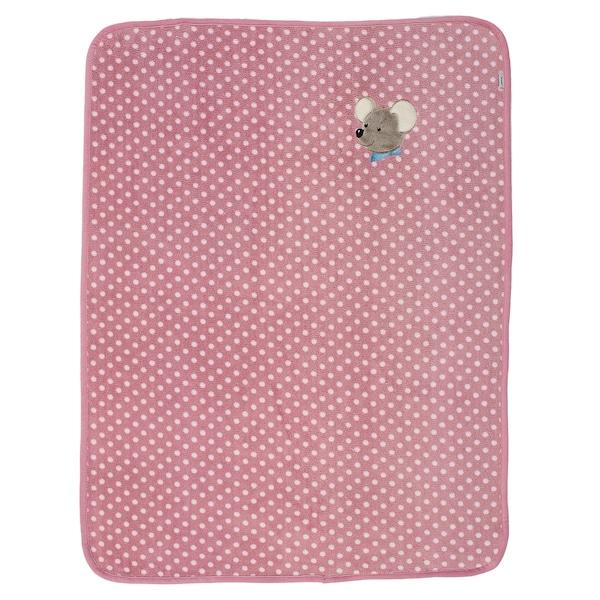 babywalz SterntalerBabydecke Plüsch 75x100 cm rosa / Maus Mable
