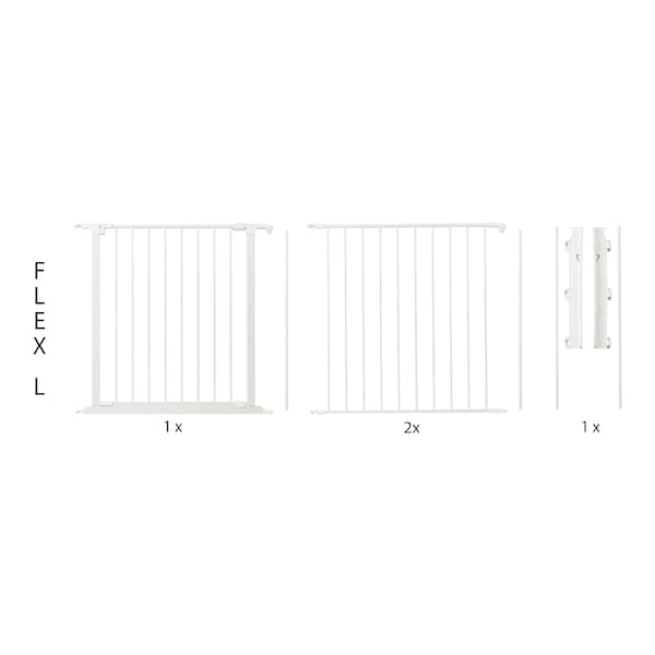 babywalz Baby DanAbsperrgitter Flex L 90-223 cm weiß Letzte 3 Tage