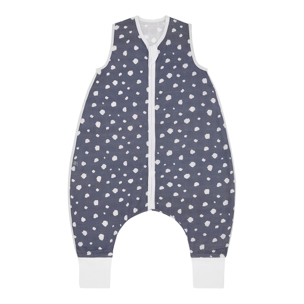 babywalz emma & noahSommer-Sleepoverall Musselin 0.5 TOG Punkte blau Neueste Stile